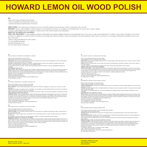 Howard LM0008 Lemon Oil Wood Polish, 8-Ounce