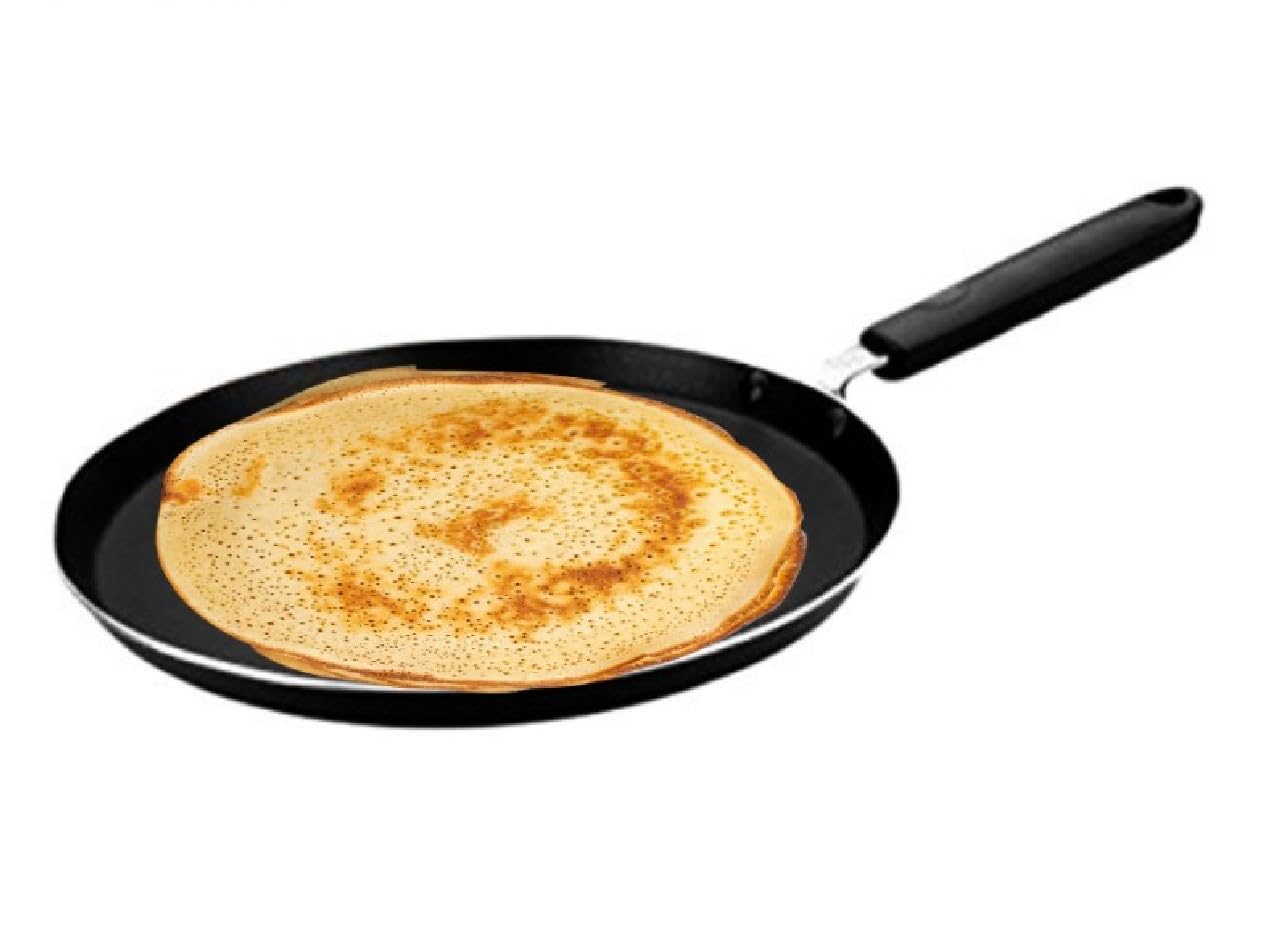 IBILI Crepe Pan Nonstick 9 Inch, Dosa Roti Tawa Tortilla Pan, Flat Frying Pan, Bakelite Handle, Induction Compatible PFOA Free, Made in Spain