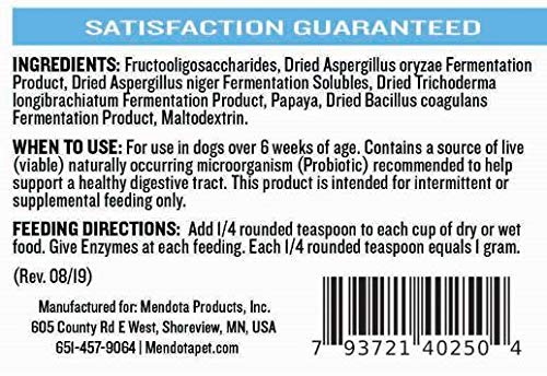 Mendota Pet Digestive Enzymes & Probiotics (Powder) - Dog Probiotics