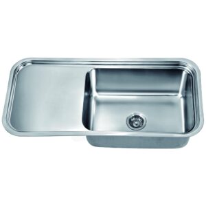 dawn dsu4120 undermount single bowl with work surface, polished satin