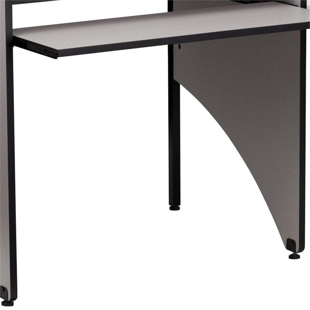 Flash Furniture Kevin Starter Student Study Carrel for Testing Centers and Classrooms, Starter Study Carrel Unit/Private Student Testing Desk, Gray