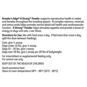 Revival Animal Health Breeder's Edge B Strong Powder, B-Complex Vitamins- 300 gm