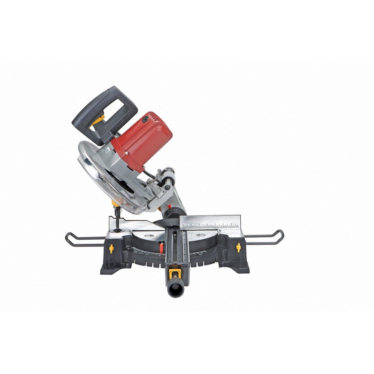 10 Inch Sliding Compound Miter Saw with 45 Degree Bevel and Dust Bag, Extension Bars and Table Clamp