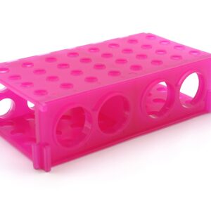 Heathrow Scientific HS29022D 4 Way Tube Rack, Polypropylene, Pink (Pack of 5)