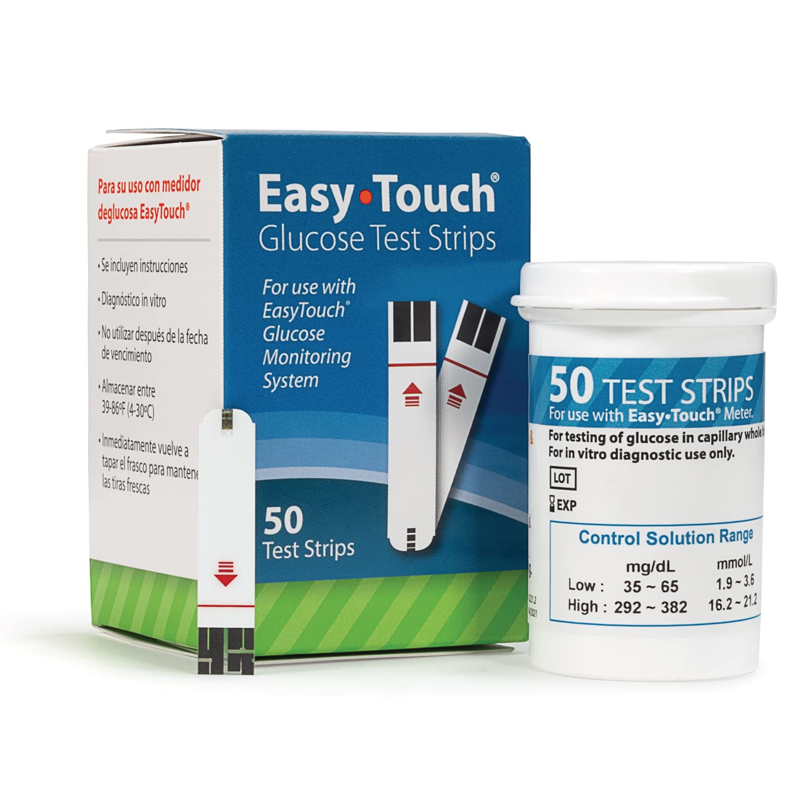 EasyTouch Glucose Test Strips, 50 Ct