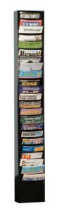 durham 401-08 black cold rolled steel 23 contour pocket vertical literature rack, 9-3/4" width x 65-1/2" height x 4-1/8" depth