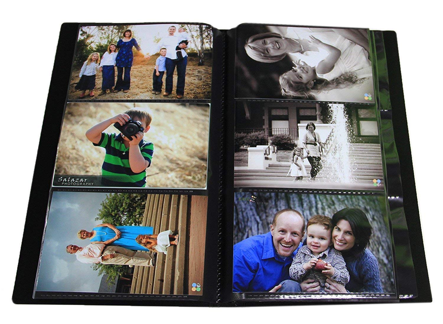 Photo Album 4x6 Holds 300 Photos - Art Portfolio with Protective Poly Case - Space Saver