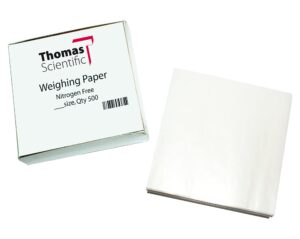 thomas w33 square weighing paper, nitrogen free, 3" length x 3" width (pack of 500)