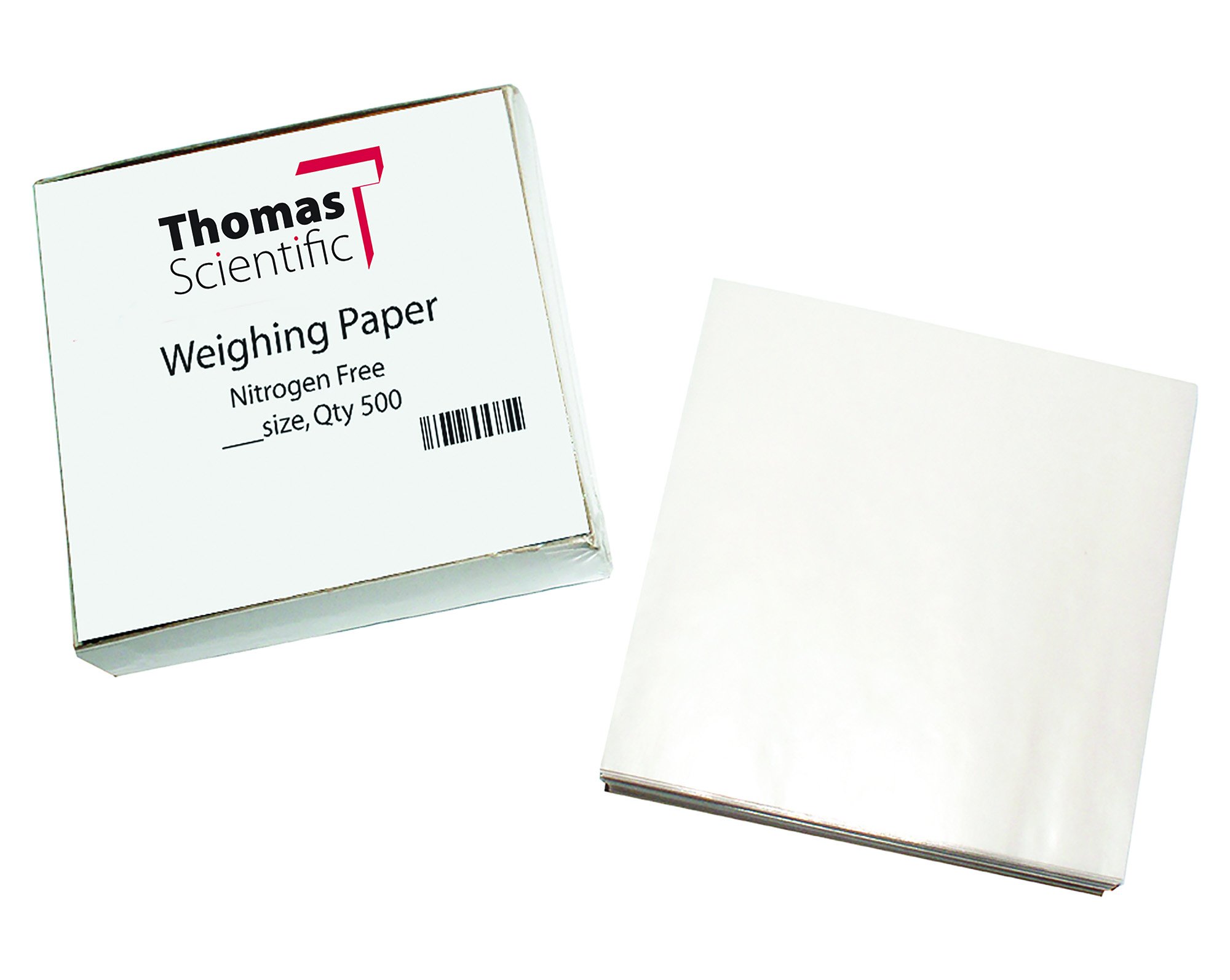 Thomas W33 Square Weighing Paper, Nitrogen Free, 3" Length x 3" Width (Pack of 500)