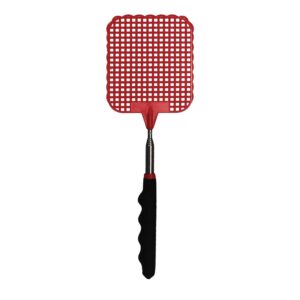 rivers edge products telescopic fly swatter, 10 to 29 inches retractable length, manual fly killer with stainless steel shaft, extendable outdoor or indoor insect killer