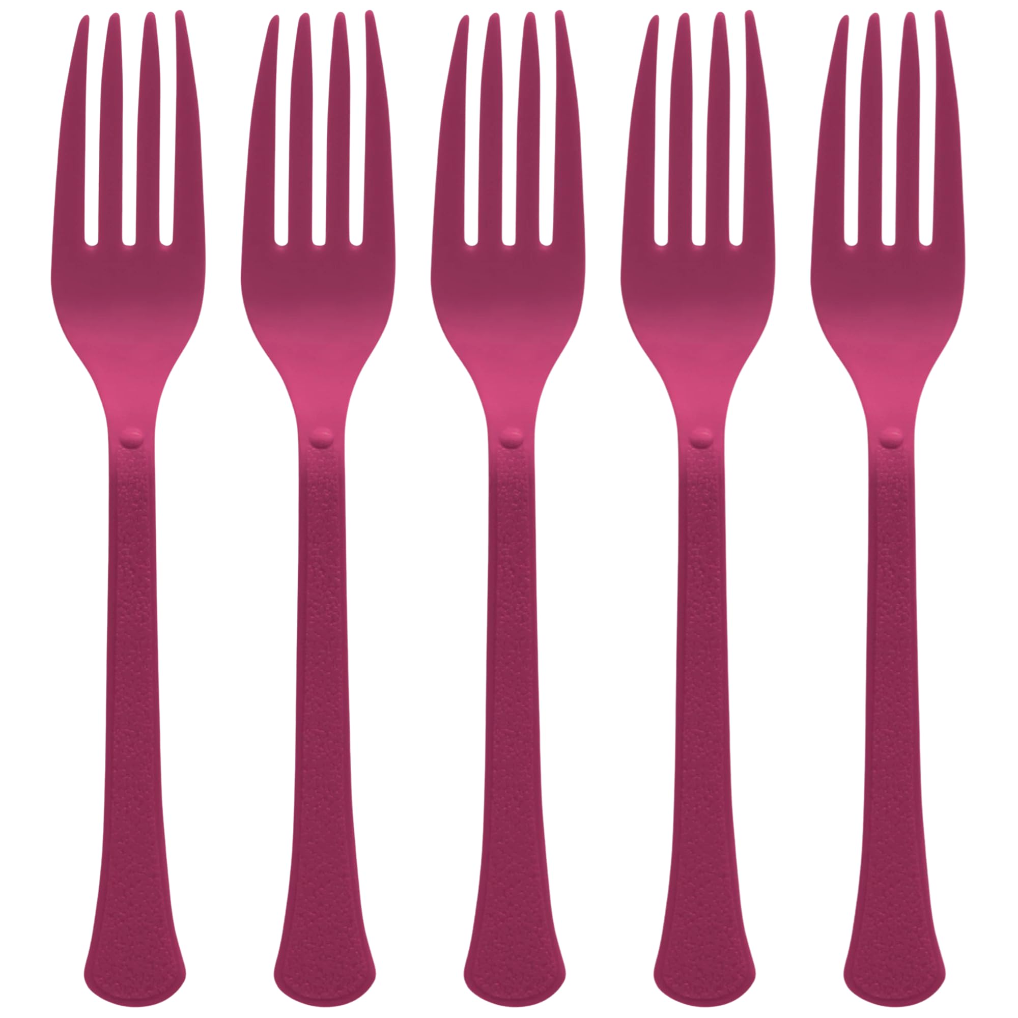 Berry Plastic Heavy Weight Forks (20 Count) - Premium Disposable Plastic Cutlery, Perfect for Home Use and All Kinds of Occasions