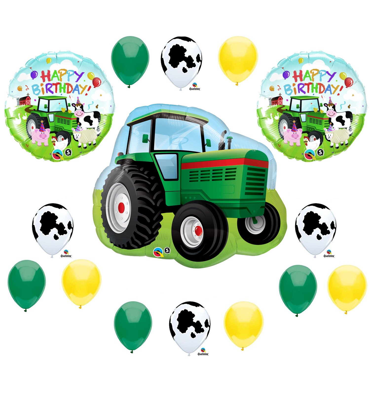 Tractor Birthday Party Balloons Decorations Farm Animal Cow John Deere Shower (MULTI, 1)