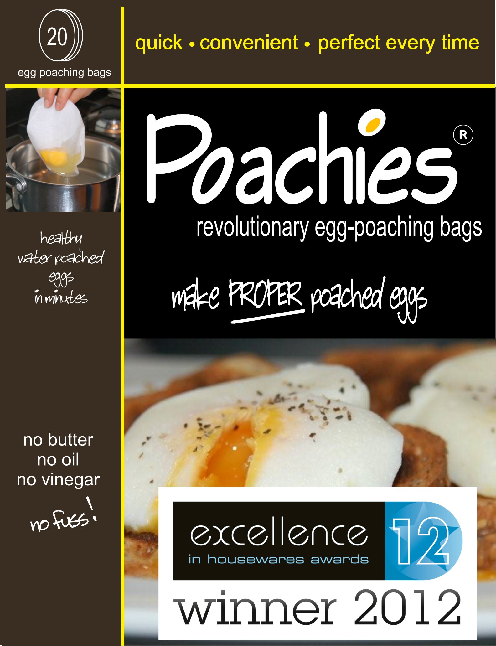 Poachies Egg Poaching Bags, 1 PK