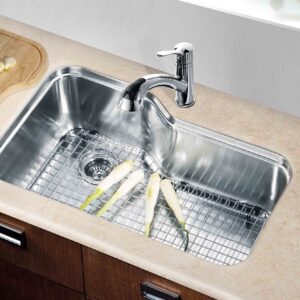 Dawn DSU3118 Undermount Single Bowl Sink with Side Drain, Polished Satin