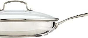 Cuisinart 12 Inch Skillet with Glass Cover, Chef's Classic Collection, 722-30G