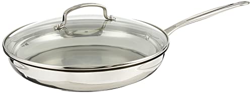 Cuisinart 12 Inch Skillet with Glass Cover, Chef's Classic Collection, 722-30G