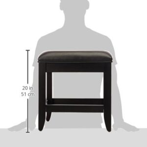 Home Styles Bedford Black Vanity Bench