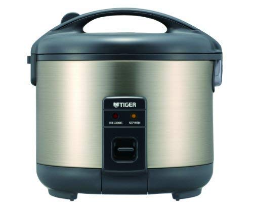 Tiger JNP-S10U Silver Stainless Steel Electronic Rice Cooker and Warmer 5.5 Cups