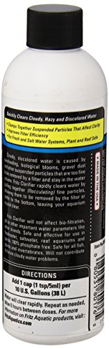 Fritz Aquatics 80176 Fritz Water Clarifier for Fresh and Salt Water Aquariums, 8-Ounce