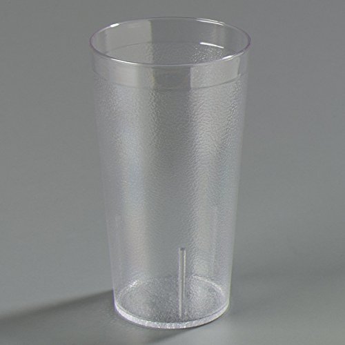 Carlisle FoodService Products Stackable Tumbler with Pebbled Exterior for Restaurants, Cafeterias, And Fast Food, Plastic, 12 Ounces, Clear, (Pack of 24)