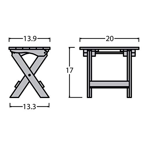 highwood Folding Adirondack Side Table, Coastal Teak