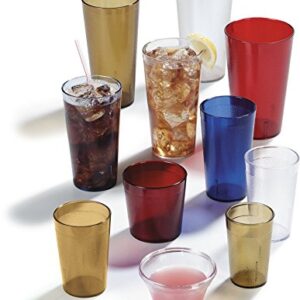 Carlisle FoodService Products Stackable Tumbler with Pebbled Exterior for Restaurants, Cafeterias, And Fast Food, Plastic, 12 Ounces, Clear, (Pack of 24)