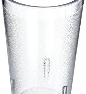 Carlisle FoodService Products Stackable Tumbler with Pebbled Exterior for Restaurants, Cafeterias, And Fast Food, Plastic, 12 Ounces, Clear, (Pack of 24)