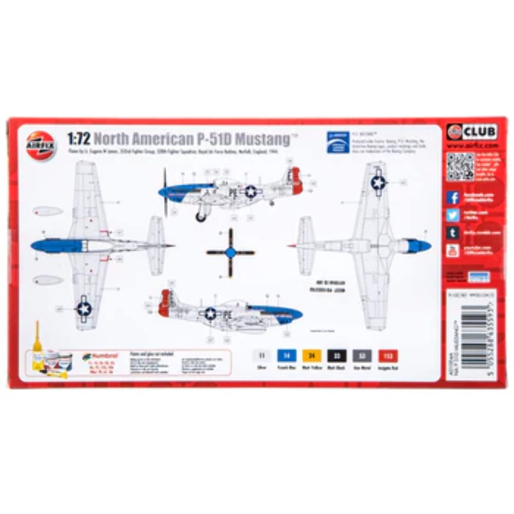 Airfix 1:72 North American P-51D Mustang (A01004)