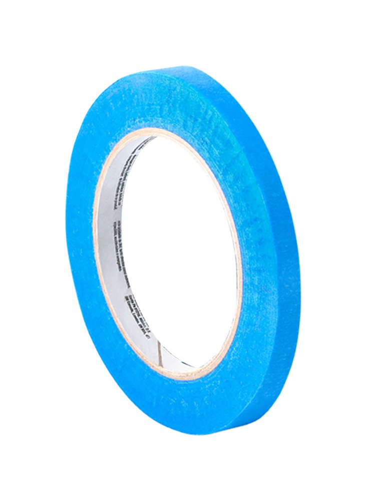 3M 2090 ScotchBlue Painters Tape - 0.25 in. (W) x 180 ft. (L) Masking Tape Roll for Medium Adhesion. Painting Wall Preparation