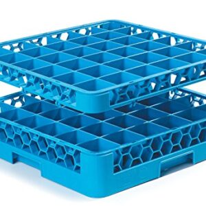 Carlisle FoodService Products RG3614 OptiClean 36 Compartment Glass Rack, 2.94" Compartments, Blue (Pack of 6)