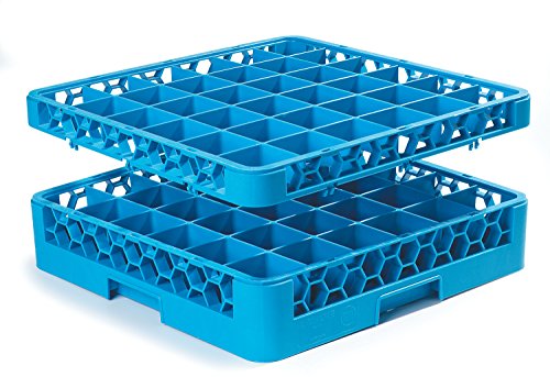 Carlisle FoodService Products RG3614 OptiClean 36 Compartment Glass Rack, 2.94" Compartments, Blue (Pack of 6)