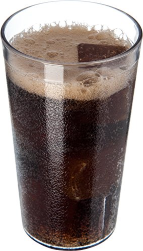 Carlisle FoodService Products Stackable Tumbler with Pebbled Exterior for Restaurants, Cafeterias, And Fast Food, Plastic, 12 Ounces, Clear, (Pack of 24)