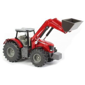 siku 1985 farmer massey ferguson with front loader, red