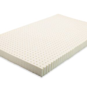 ORGANIC TEXTILES 2" Organic Latex Mattress Topper with Velvet Cover (King, Soft)