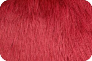 60'' wide faux fur luxury shag red fabric by the yard