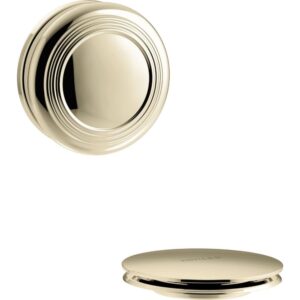 kohler k-t37396-af cable bath drain trim w/push button handle french gold