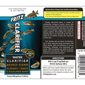 Fritz Aquatics 80176 Fritz Water Clarifier for Fresh and Salt Water Aquariums, 8-Ounce