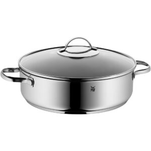 wmf 0761406380 serving and braising pan with glass lid diameter 28 cm