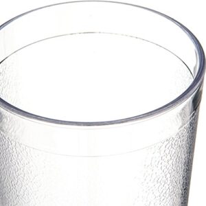 Carlisle FoodService Products Stackable Tumbler with Pebbled Exterior for Restaurants, Cafeterias, And Fast Food, Plastic, 12 Ounces, Clear, (Pack of 24)