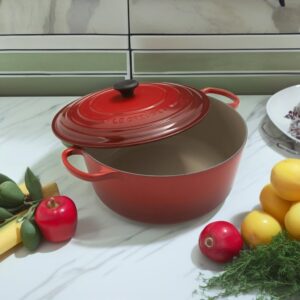 Le Creuset Enameled Cast Iron Signature Round Dutch Oven, 13.25 qt., Cerise