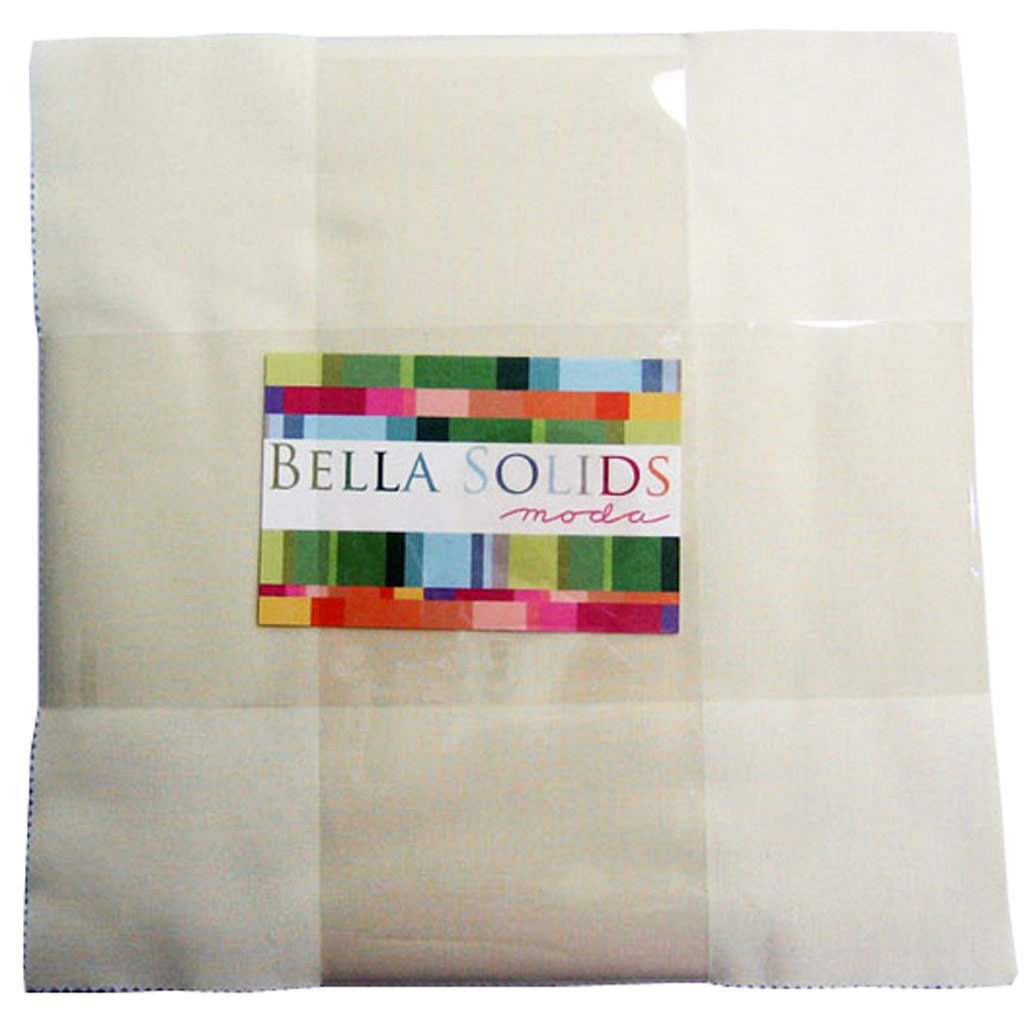 Moda BELLA SOLIDS SNOW Layer Cake 10" Fabric Quilting Squares 9900LC-11