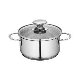 küchenprofi 2370702814 saucepan stainless steel with glass lid