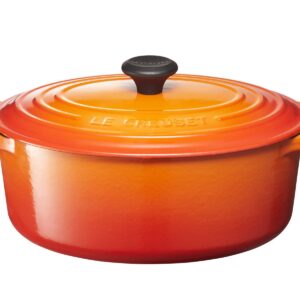 Le Creuset Enameled Cast Iron Signature Oval Dutch Oven, 3.5 qt., Flame