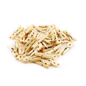 Krafty Kids Round Craftwood Mini Clothespins Natural, 1.19in, 40-Piece