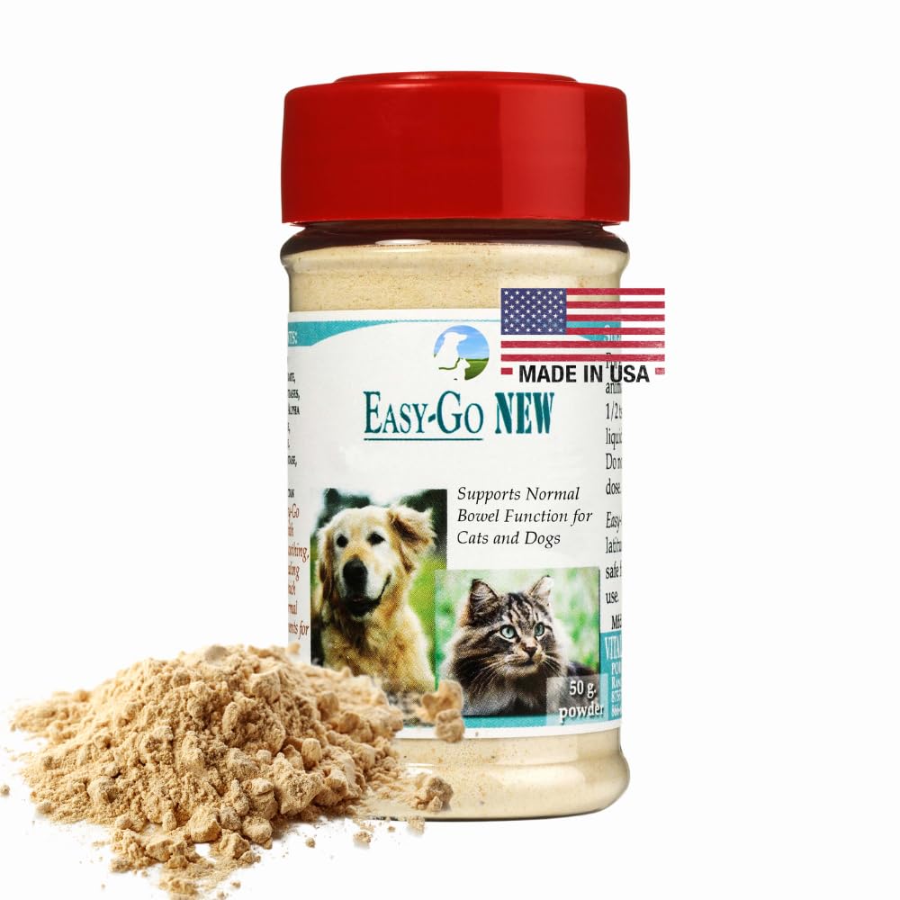 Vitality Science Easy-Go Supplement for Cats and Dogs | Supports Normal Bowel Function | Relieves Constipation | Promotes Healthy Digestive System | Easy to Digest | 100% Natural & Additive Free (50g)