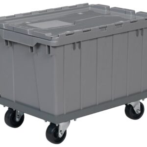 Akro-Mils RU843HR1420 Powder Coated Steel Panel 4-Wheel Dolly for 39085, 39120, 39170 or 66486 Attached Lid Containers, Grey