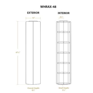 Whitehaus Collection WHRAX-48 Medicinehaus Cabinet, Aluminum