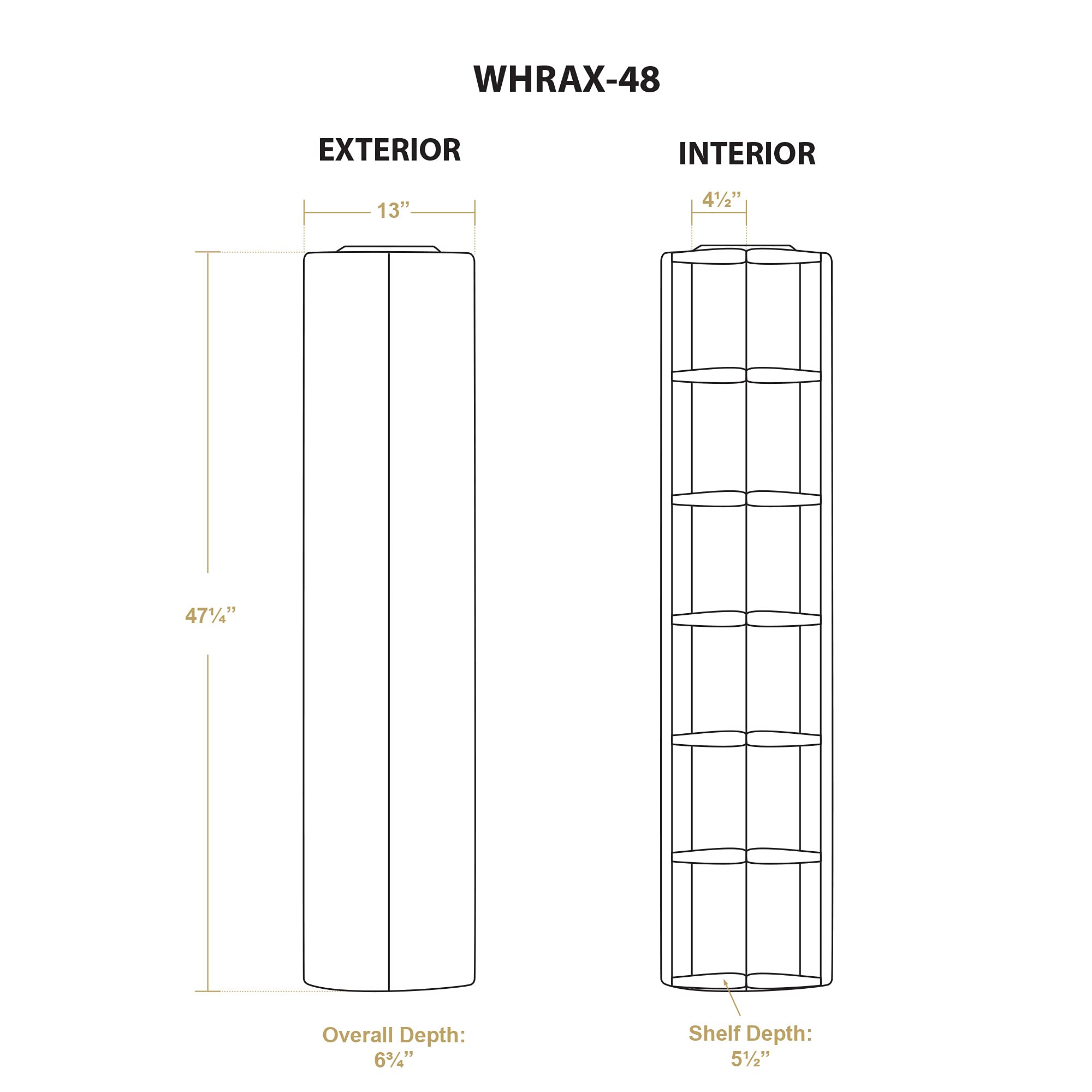 Whitehaus Collection WHRAX-48 Medicinehaus Cabinet, Aluminum