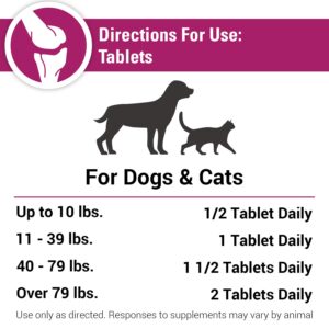 Vet Classics ArthriEase-Gold Hip & Joint Support for Dogs, Cats, Horses – Chewable Tablet Health Supplement – Alleviate Aches, Discomfort – for Flexibility, Healthy Joint – Antioxidant - 120 Ct