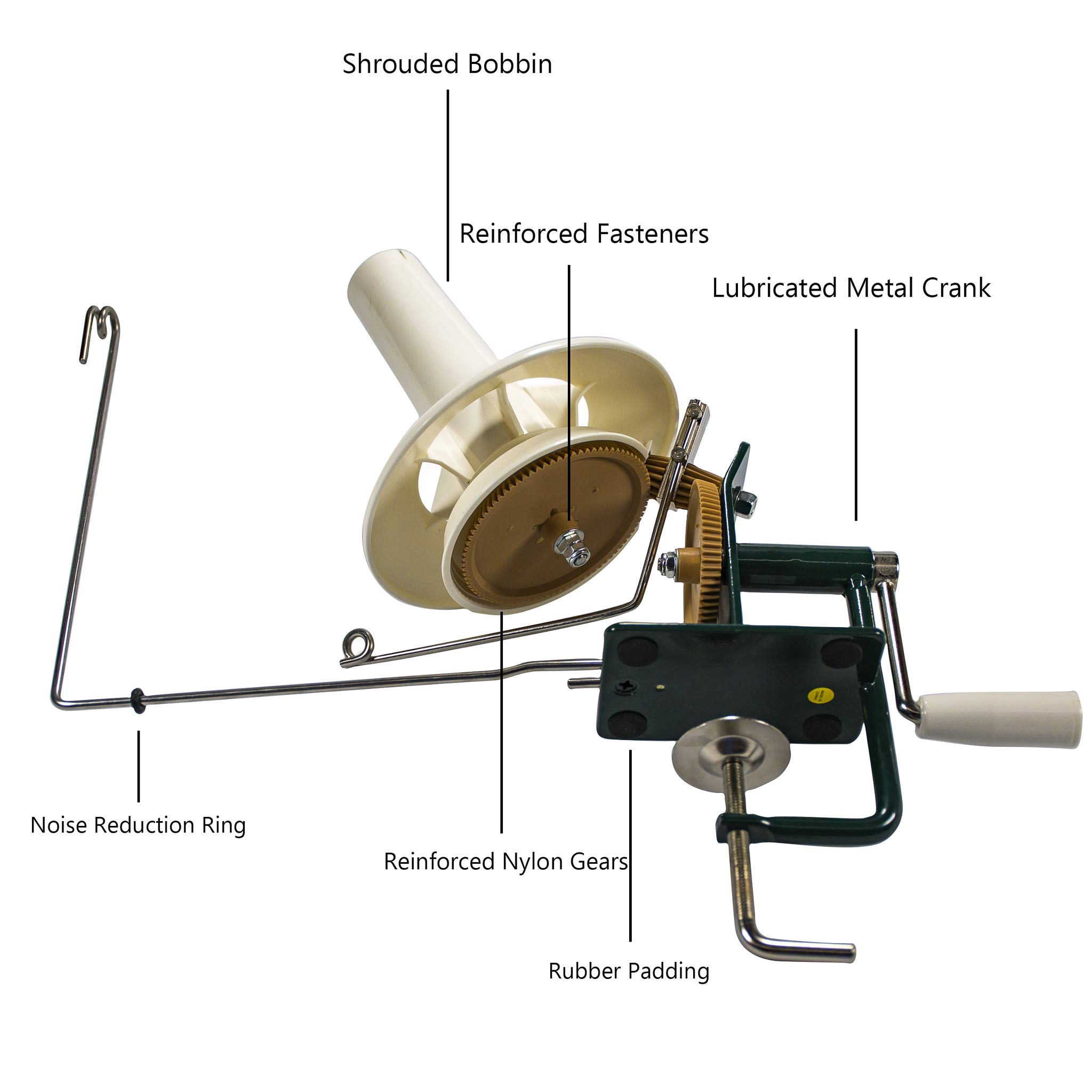 Stanwood Needlecraft Large Metal Yarn/Fiber/Wool/String Ball Winder - 10 oz